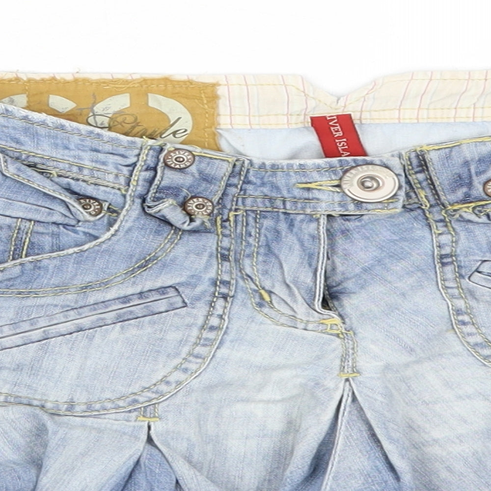 River Island Womens Blue  Denim Mini Skirt Size 6