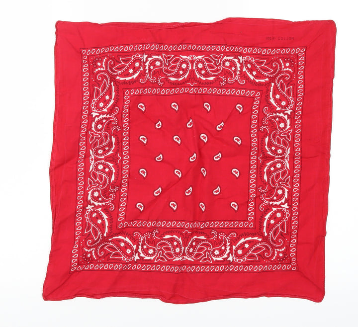 Preworn Womens Red Paisley   Scarf