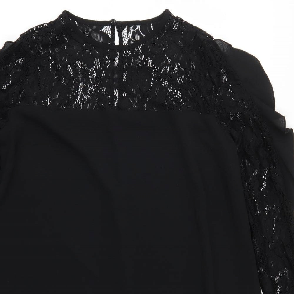 New Look Womens Black  Lace A-Line  Size 10