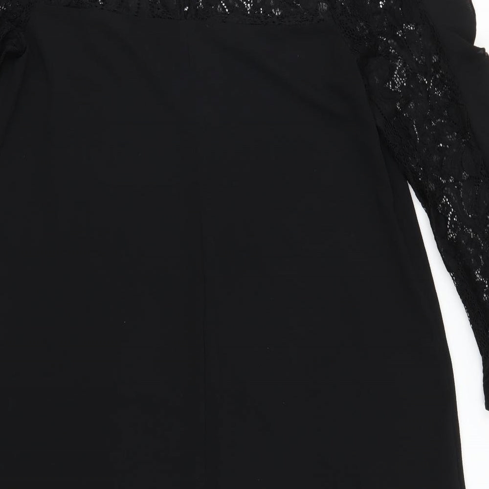 New Look Womens Black  Lace A-Line  Size 10