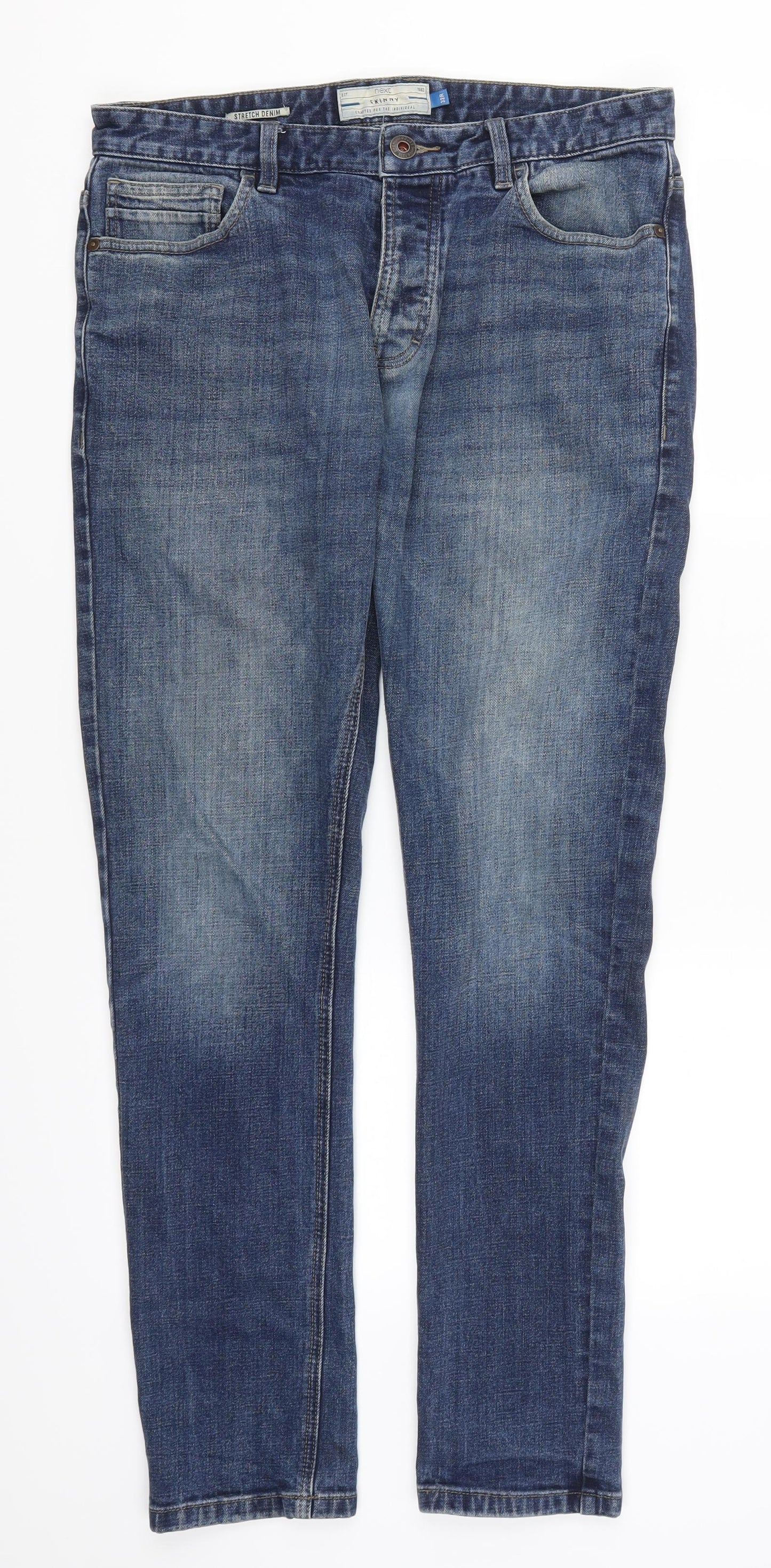 NEXT Mens Blue  Denim Skinny Jeans Size 32 L29 in
