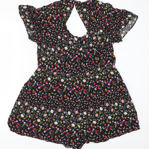 New Look Womens Multicoloured Floral  Playsuit One-Piece Size 18 L3 in