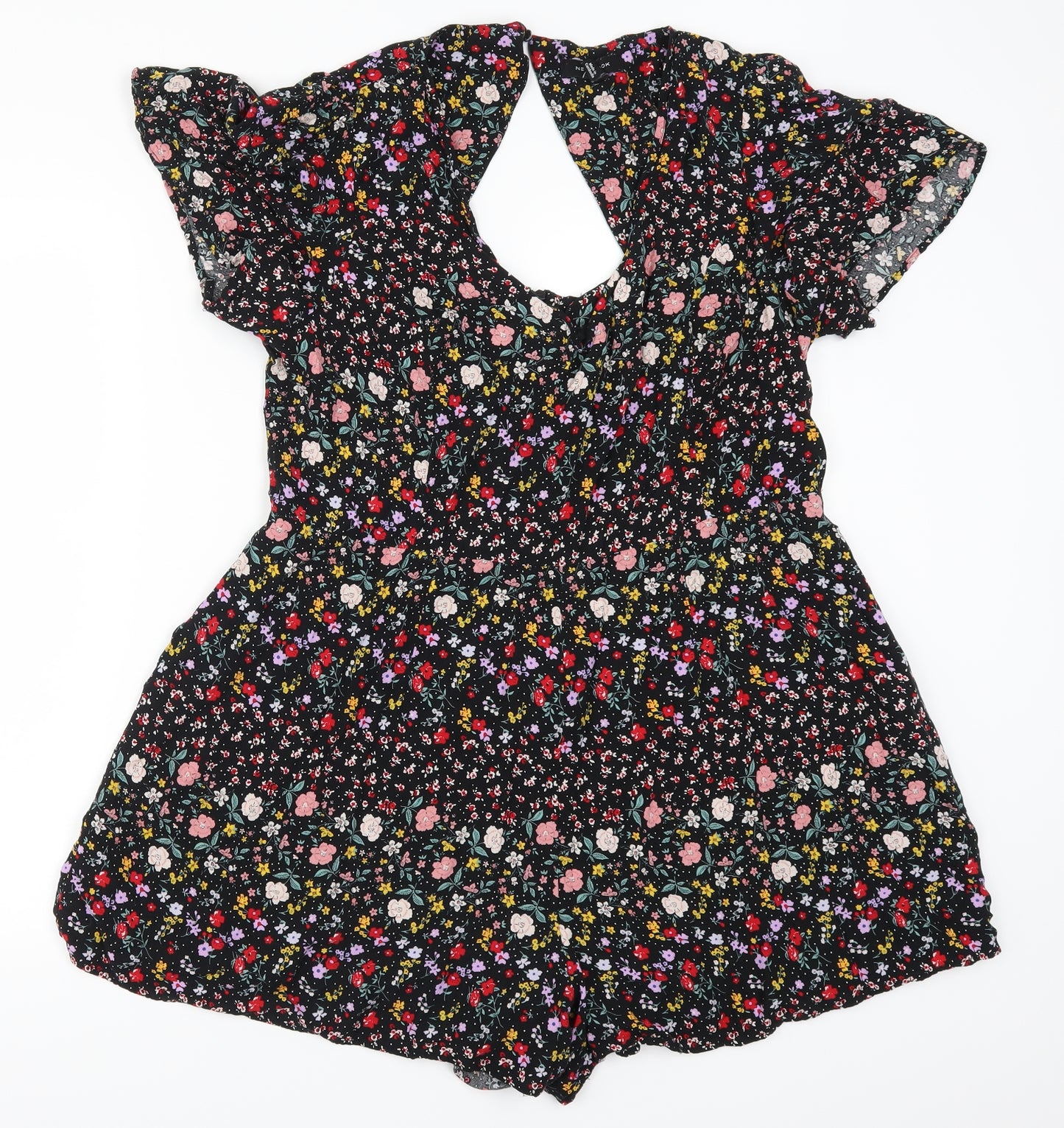 New Look Womens Multicoloured Floral  Playsuit One-Piece Size 18 L3 in