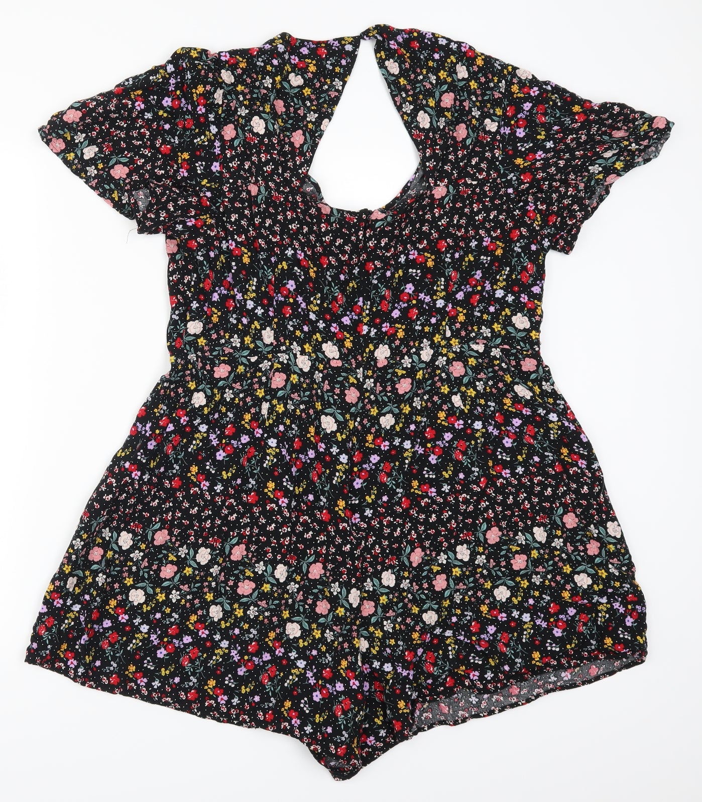 New Look Womens Multicoloured Floral  Playsuit One-Piece Size 18 L3 in