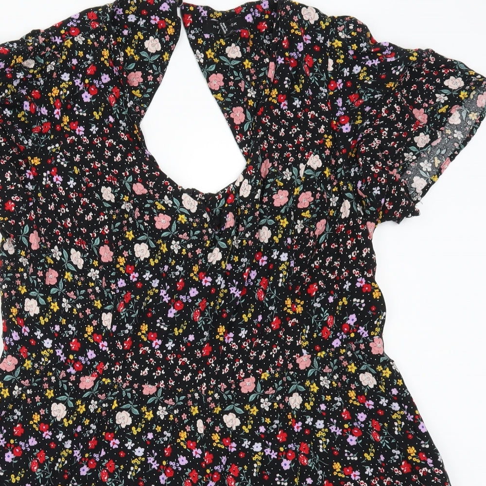 New Look Womens Multicoloured Floral  Playsuit One-Piece Size 18 L3 in