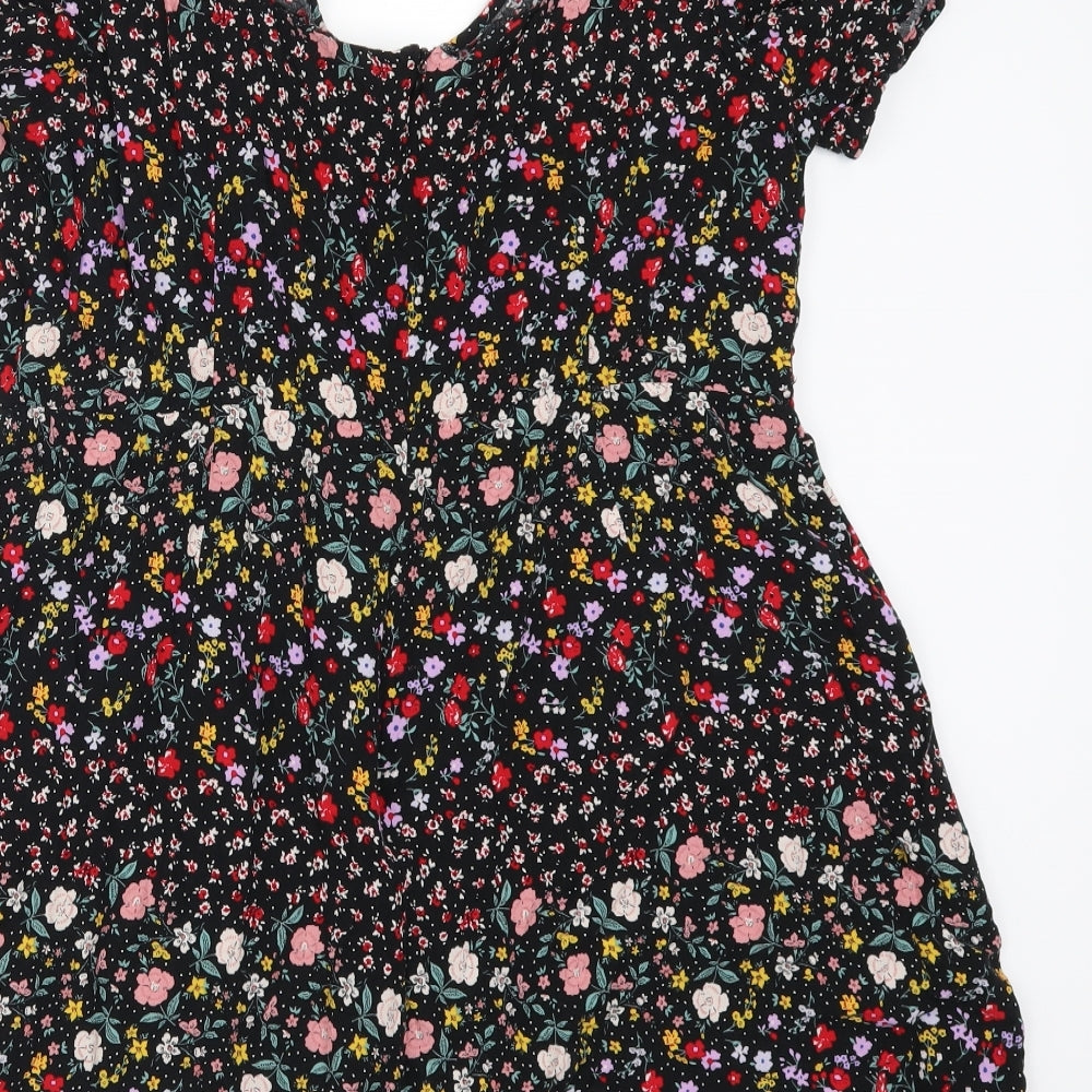 New Look Womens Multicoloured Floral  Playsuit One-Piece Size 18 L3 in