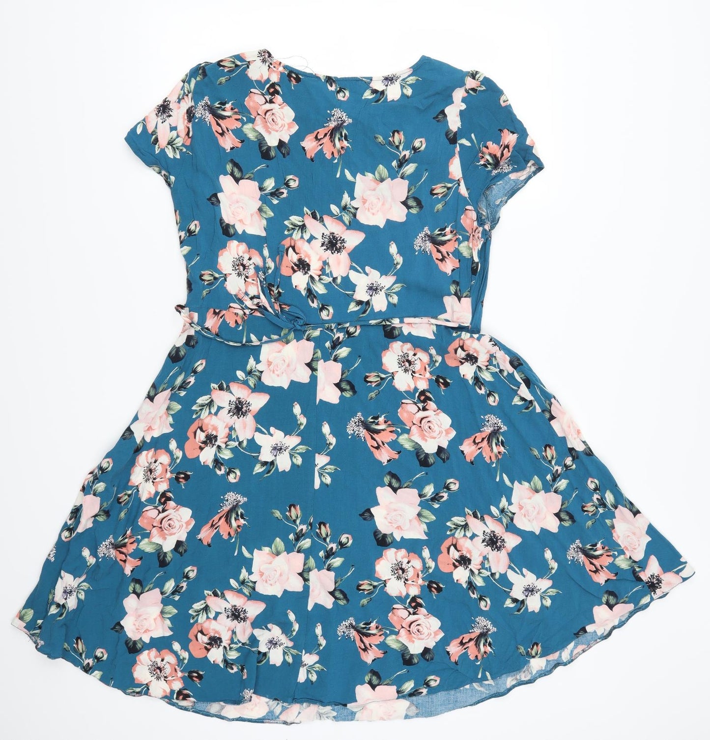 Billie & Blossom Womens Blue Floral  Skater Dress  Size 16