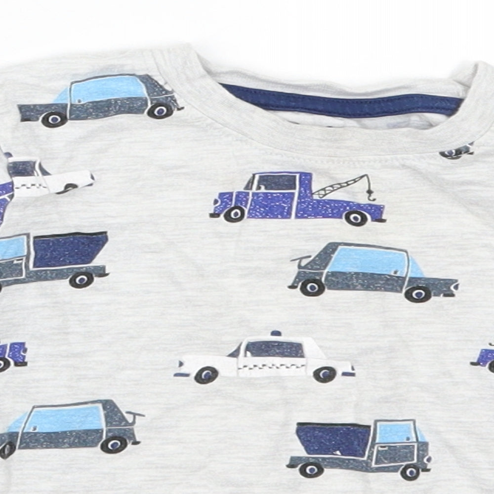 Primark Boys Grey   Basic T-Shirt Size 18-24 Months  - Cars and Trucks