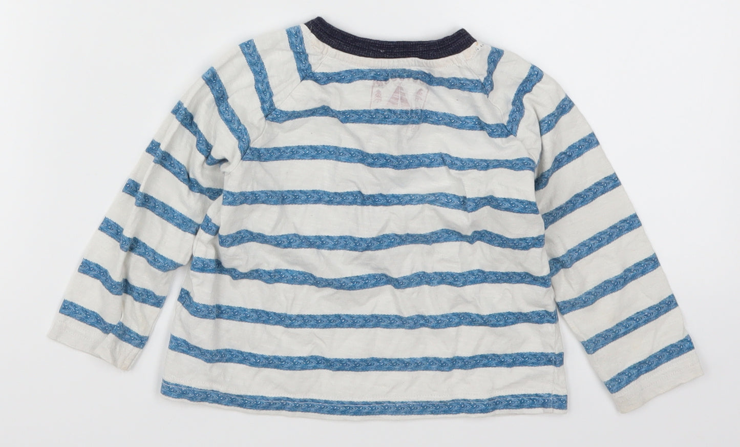 F&F Boys Blue Striped  Basic T-Shirt Size 18-24 Months