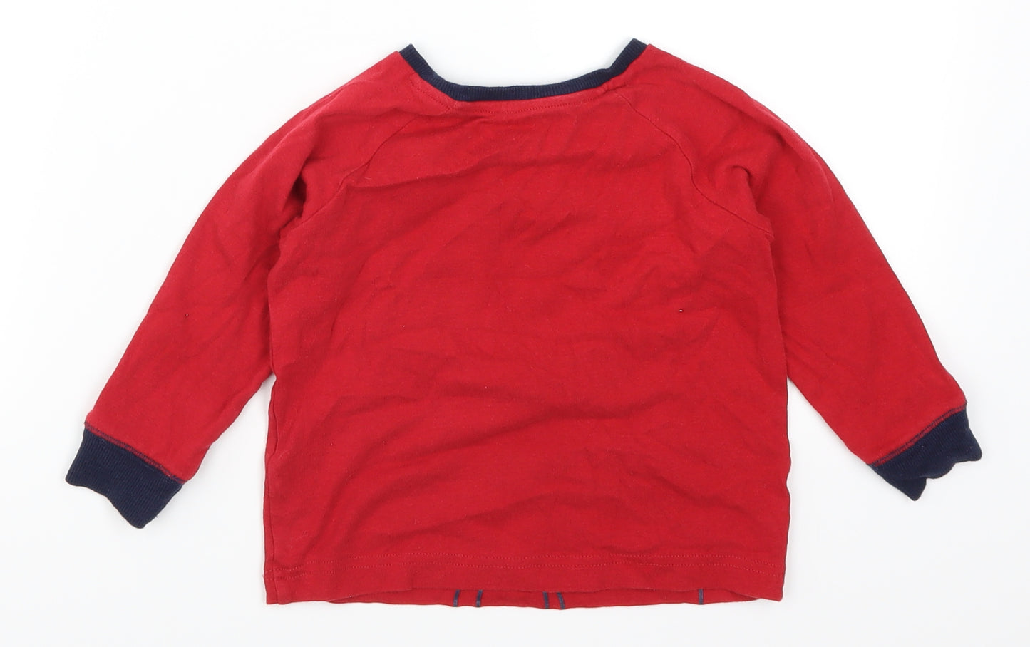 Matalan Boys Red   Basic T-Shirt Size 2-3 Years  - Santa Claus