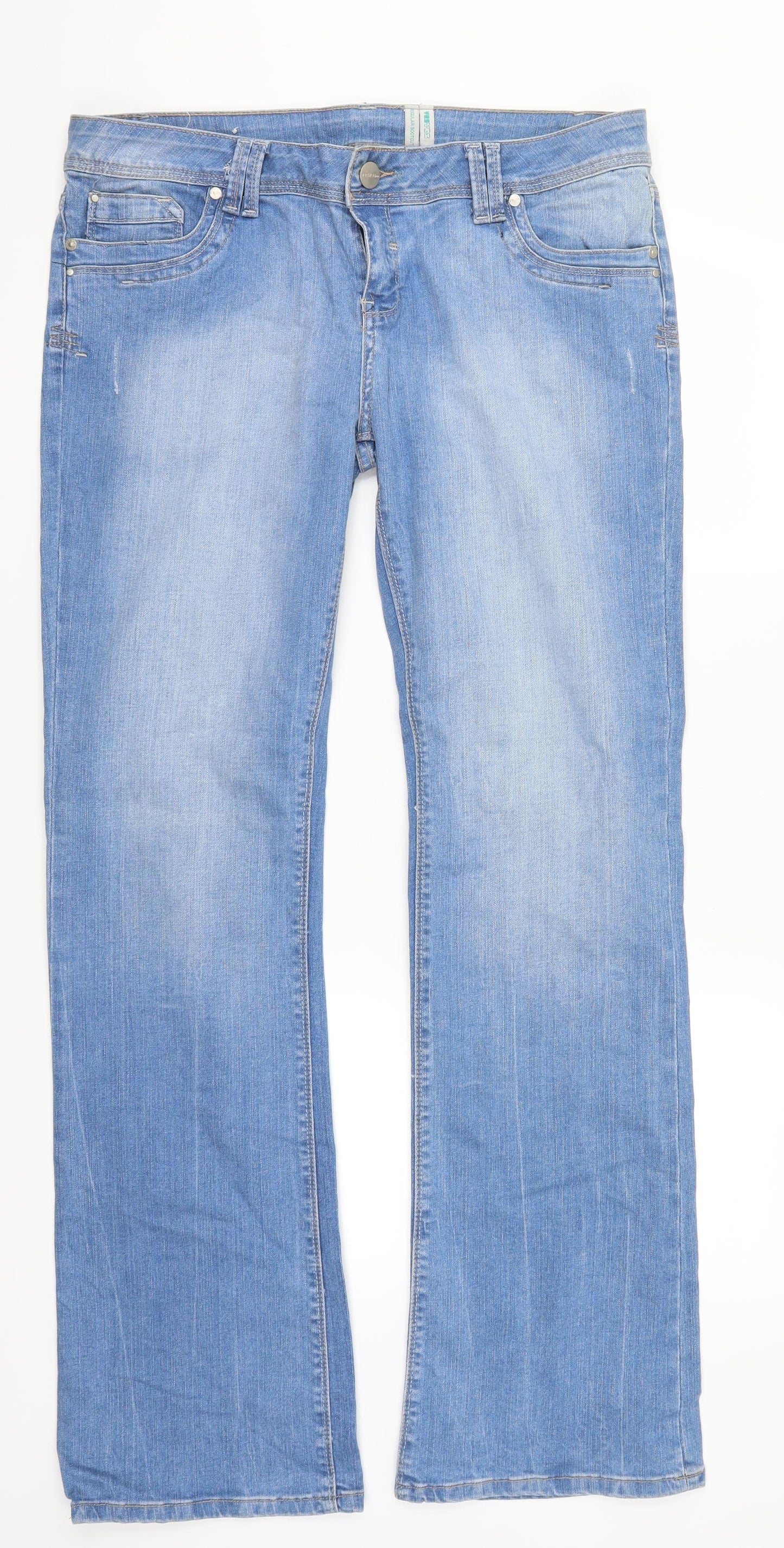 Yes Yes Womens Blue  Denim Bootcut Jeans Size 16 L32 in