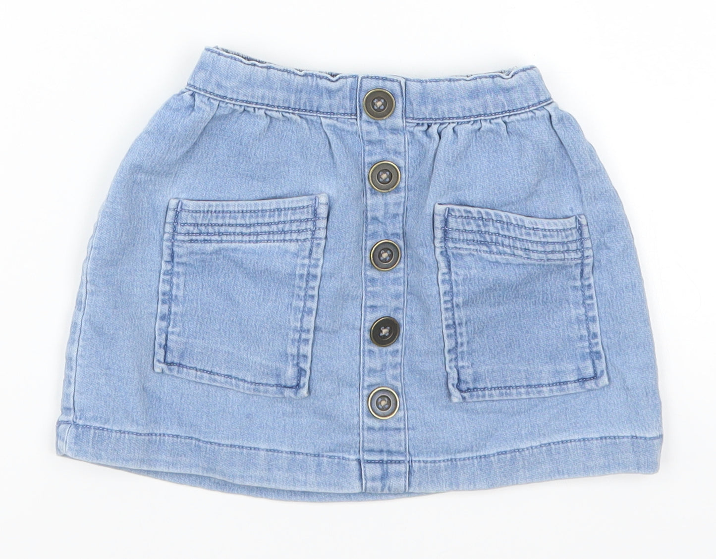 NEXT Girls Blue  Denim Skater Skirt Size 12-18 Months