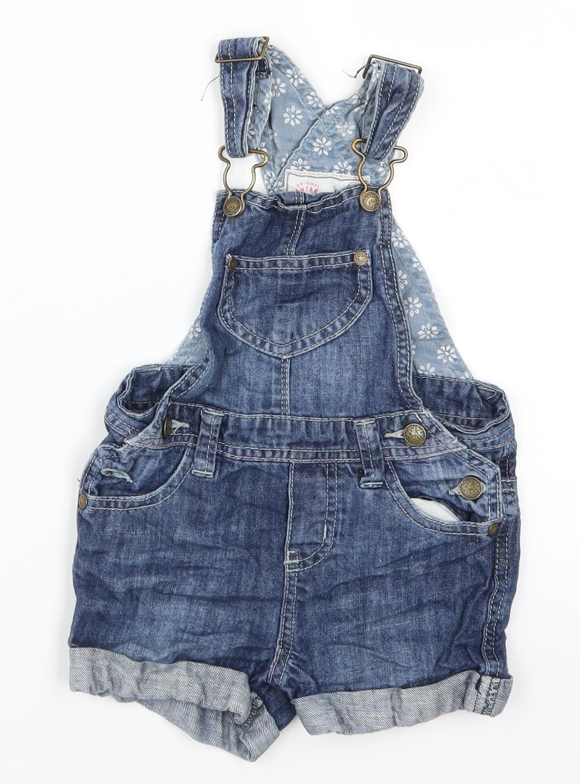 Mantaray Baby Blue  Denim Dungaree One-Piece Size 18-24 Months