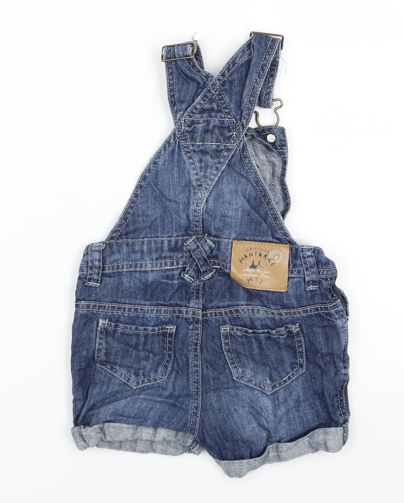 Mantaray Baby Blue  Denim Dungaree One-Piece Size 18-24 Months