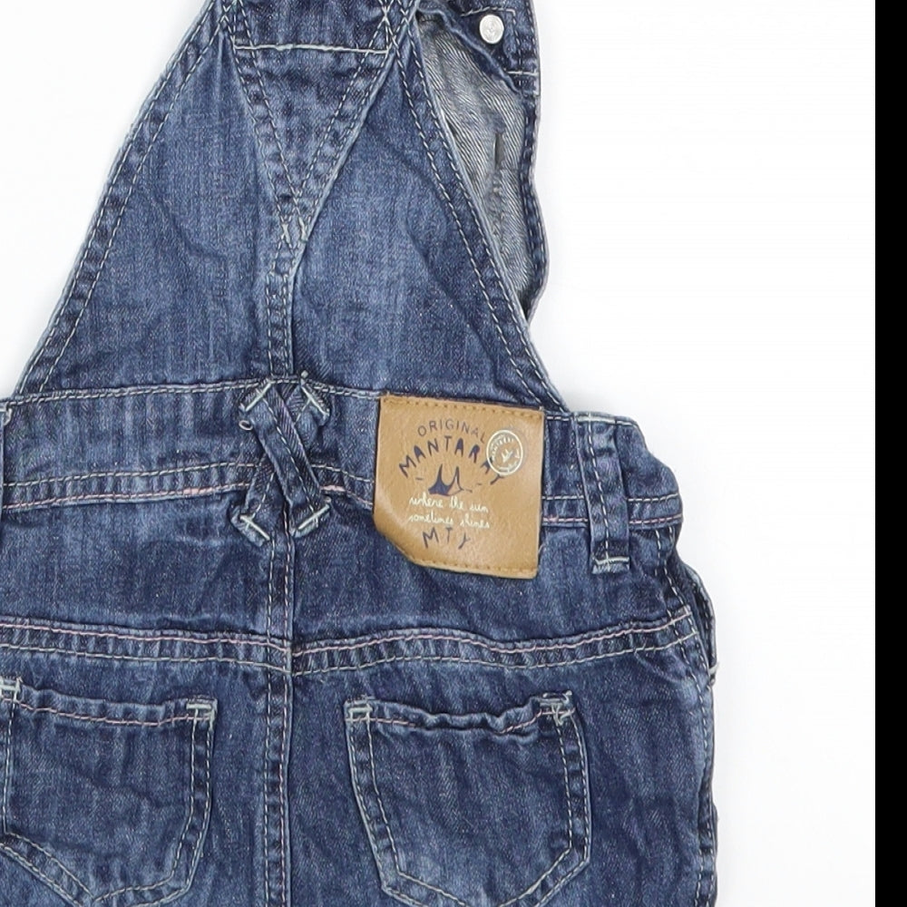 Mantaray Baby Blue  Denim Dungaree One-Piece Size 18-24 Months