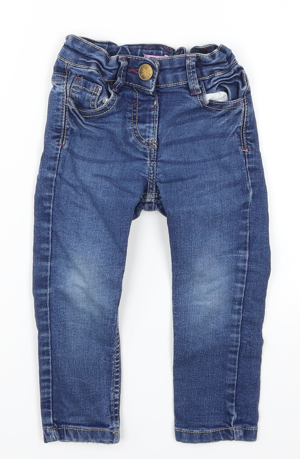 F&F Girls Blue  Denim Capri Jeans Size 18-24 Months