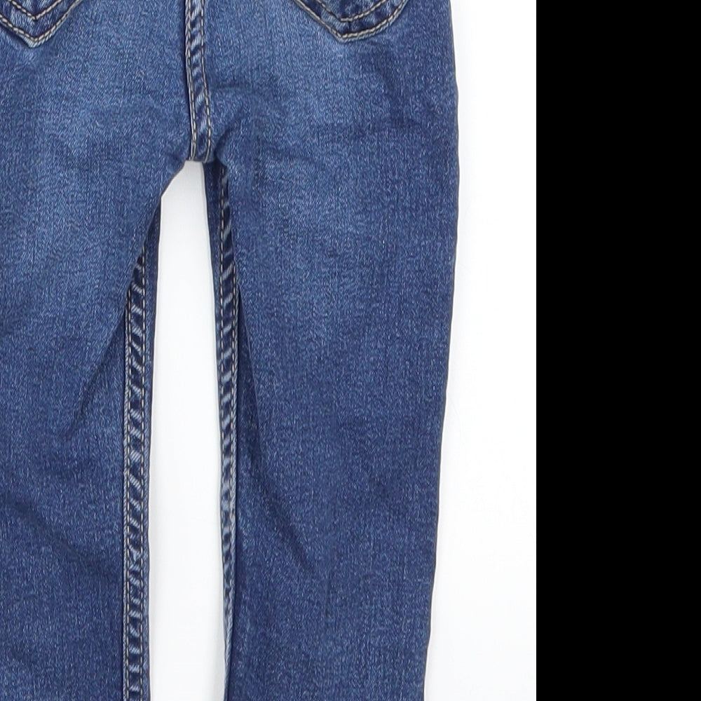 F&F Girls Blue  Denim Capri Jeans Size 18-24 Months