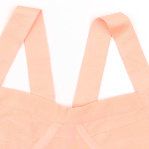 WOW Couture Womens Pink   Cropped Tank Size L  - Coral Coloured