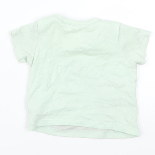 Nutmeg Girls Green   Basic T-Shirt Size 3-6 Months  - Sleepy Snuggles Bunny