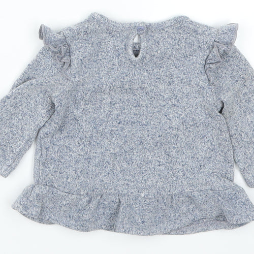 George Girls Blue   Basic T-Shirt Size 0-3 Months  - Minnie Mouse