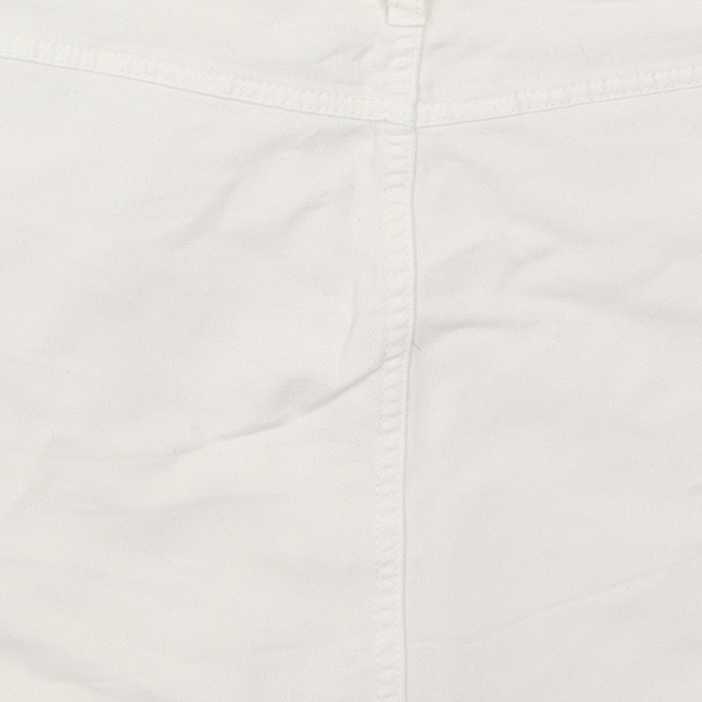 F&F Girls White  Denim A-Line Skirt Size 13-14 Years