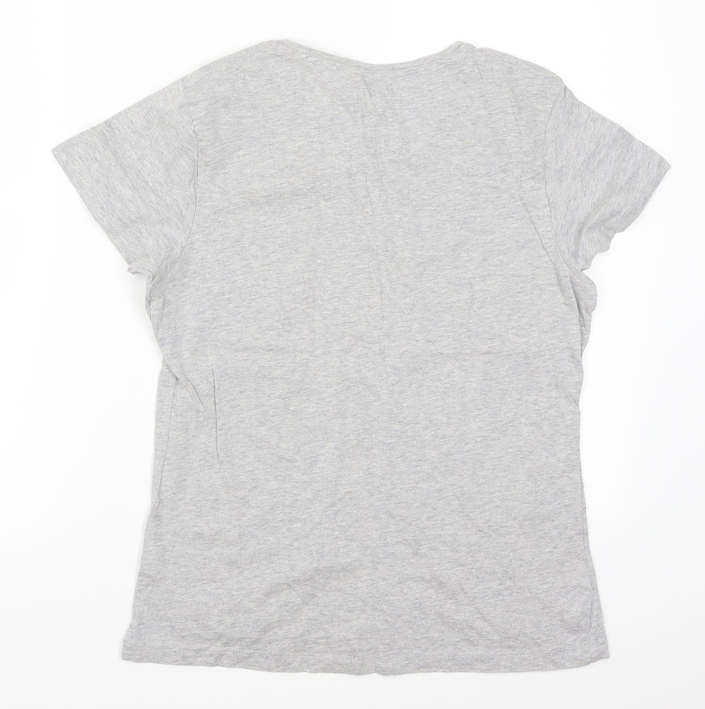 Primark Womens Grey Solid  Top Pyjama Top Size 10  - Believe in Yourself