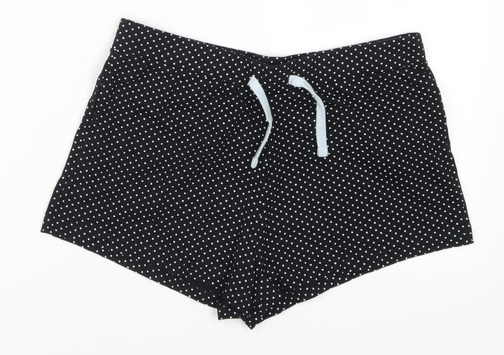 New Look Girls Black Polka Dot  Sweat Shorts Size M