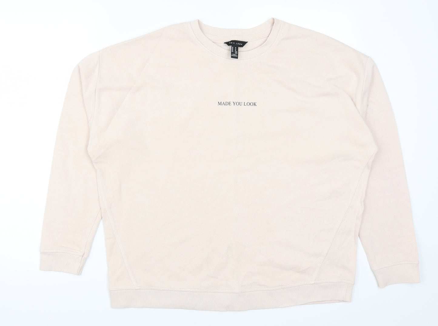 New Look Womens Pink   Pullover Sweatshirt Size M  - Made You Look