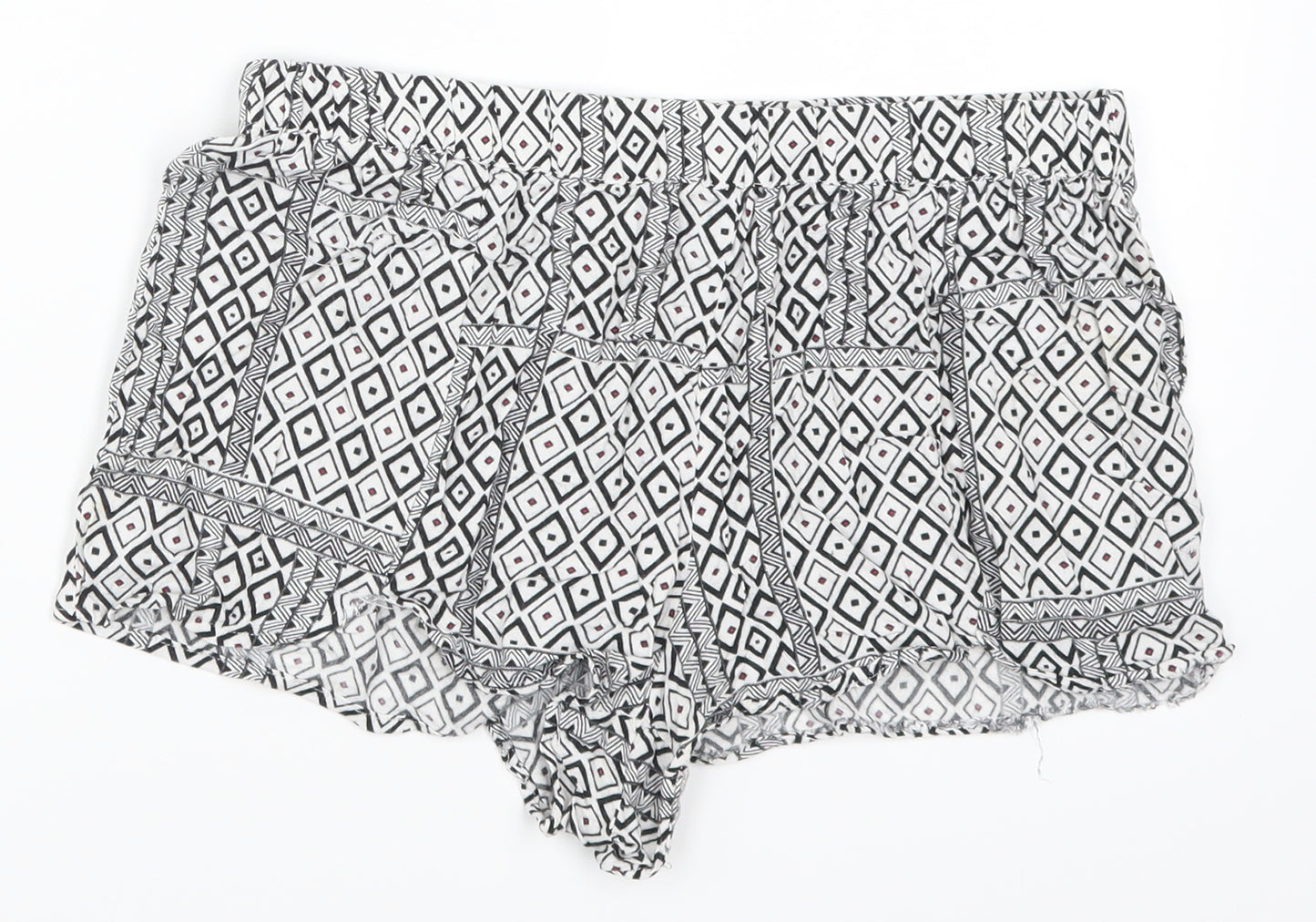 Papaya Womens Grey Geometric  Mom Shorts Size 8