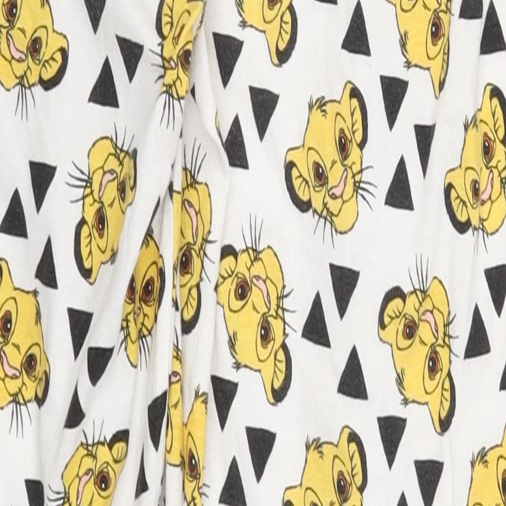 Primark Womens Yellow Geometric  Sweatpants Trousers Size 10 L28 in - Lion King Loungewear