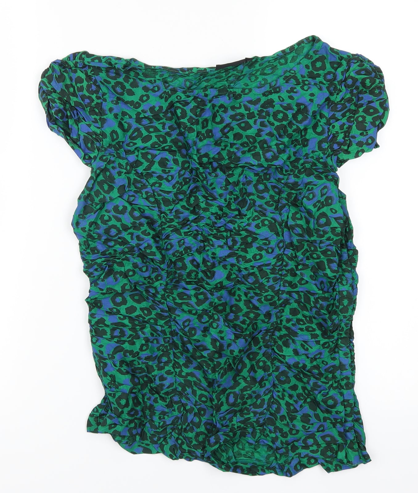NEXT Womens Green Animal Print  Basic T-Shirt Size 12