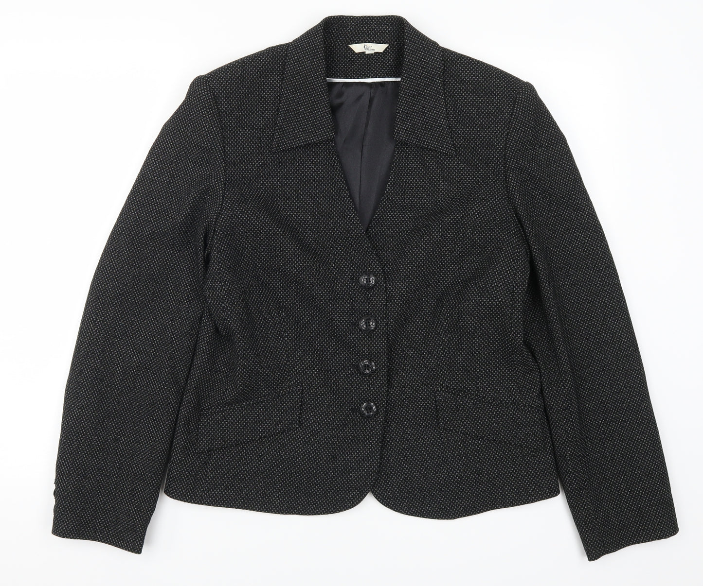 Klass Womens Grey  Rayon Jacket Suit Jacket Size 14