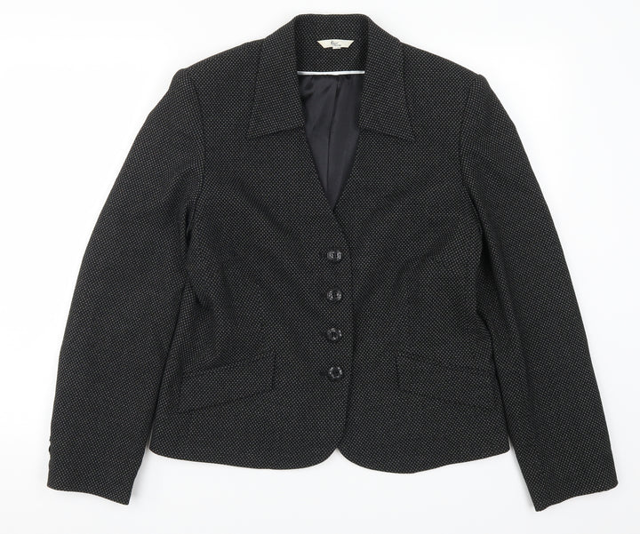 Klass Womens Grey  Rayon Jacket Suit Jacket Size 14