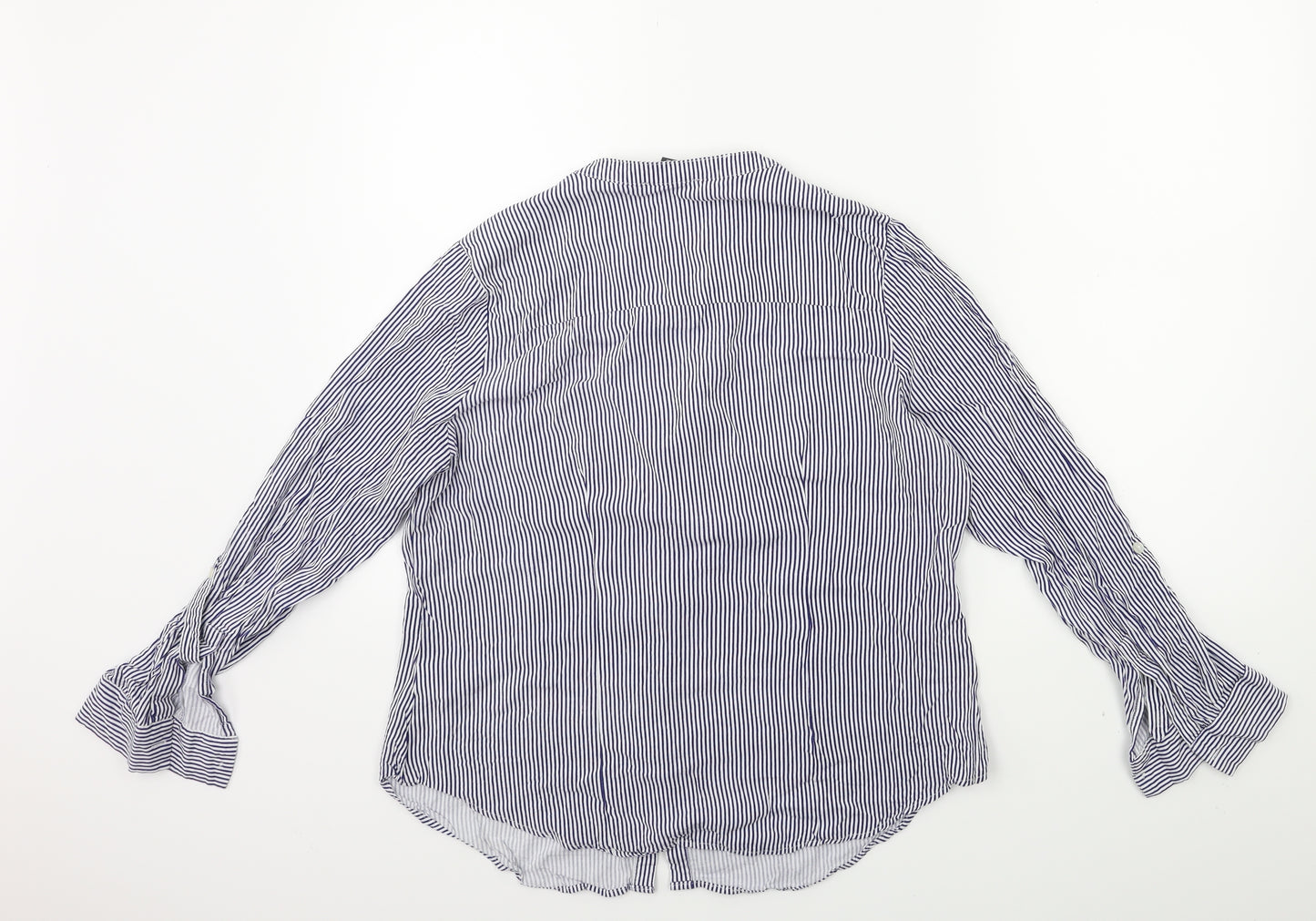 Primark Womens Blue Striped  Basic Blouse Size 18