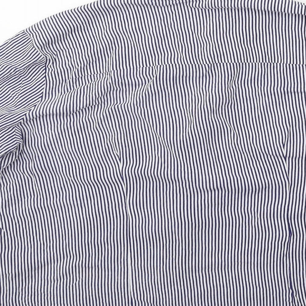 Primark Womens Blue Striped  Basic Blouse Size 18