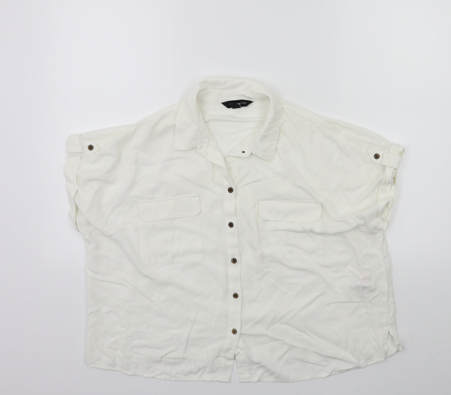 New Look Womens White   Basic Button-Up Size 16