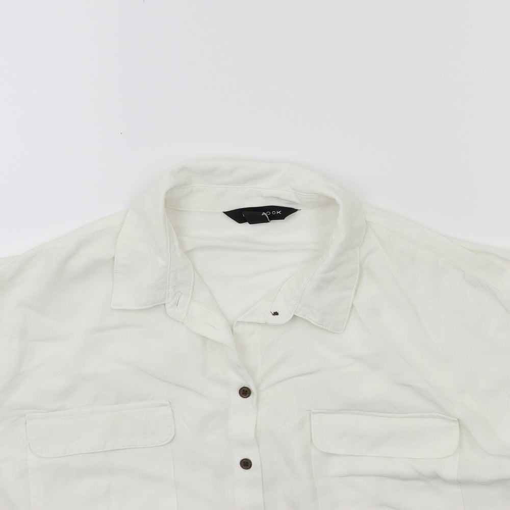 New Look Womens White   Basic Button-Up Size 16