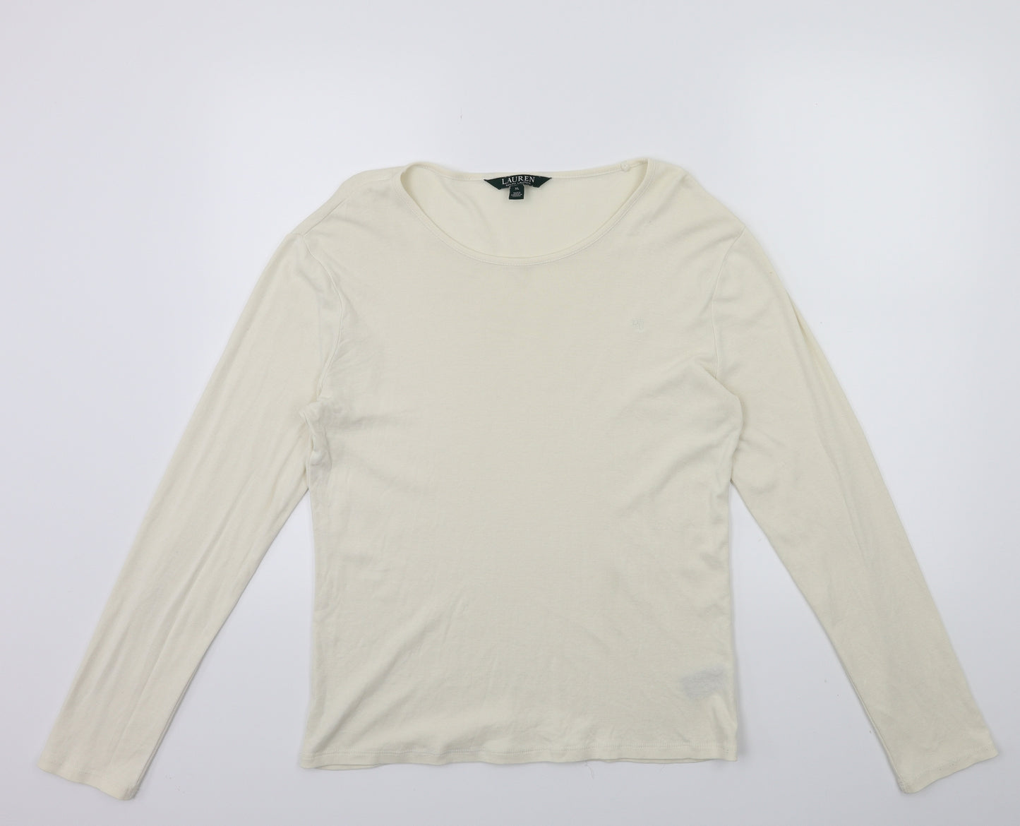 Ralph Lauren Womens Beige   Basic T-Shirt Size XL