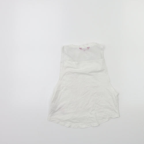 Pineapple Girls White   Basic Tank Size 5-6 Years