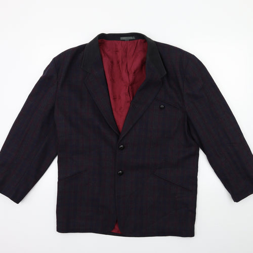 Preworn Mens Blue Striped  Jacket Suit Jacket Size 42