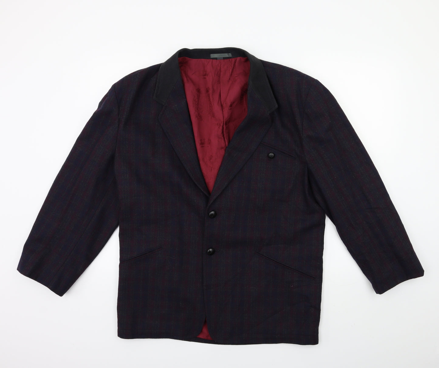 Preworn Mens Blue Striped  Jacket Suit Jacket Size 42