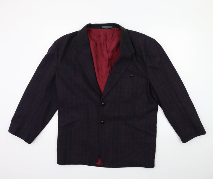 Preworn Mens Blue Striped  Jacket Suit Jacket Size 42
