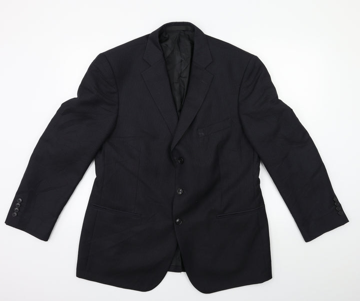 Marks and Spencer Mens Blue Striped  Jacket Suit Jacket Size 42