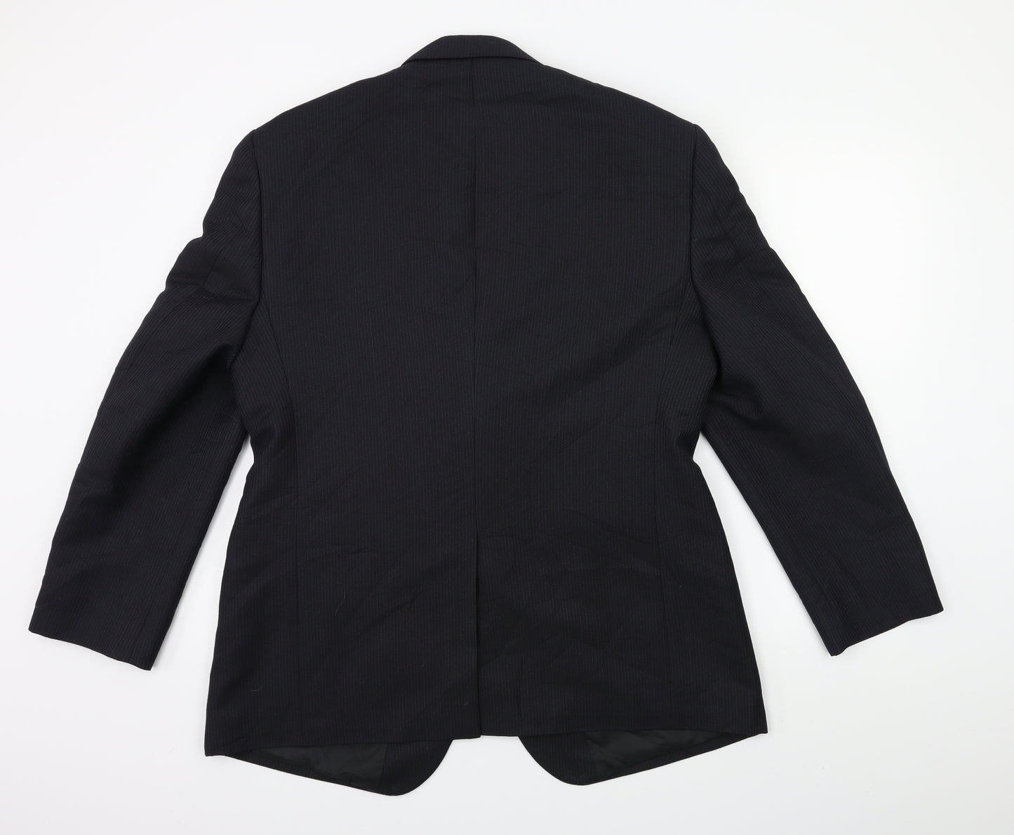 Marks and Spencer Mens Blue Striped  Jacket Suit Jacket Size 42