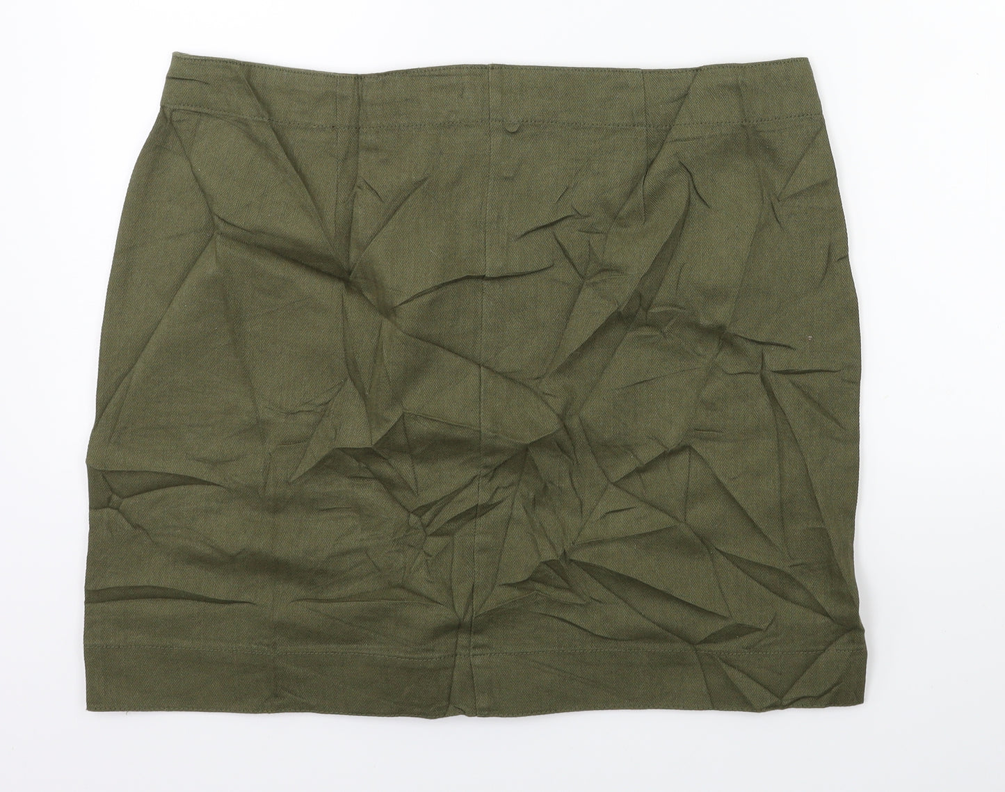 M&Co Womens Green   Mini Skirt Size 14