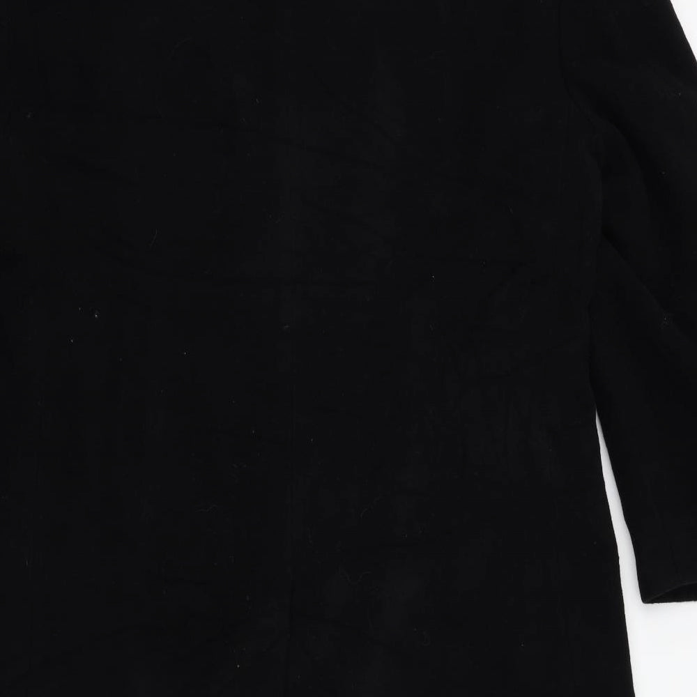 NEXT Mens Black   Overcoat Coat Size L