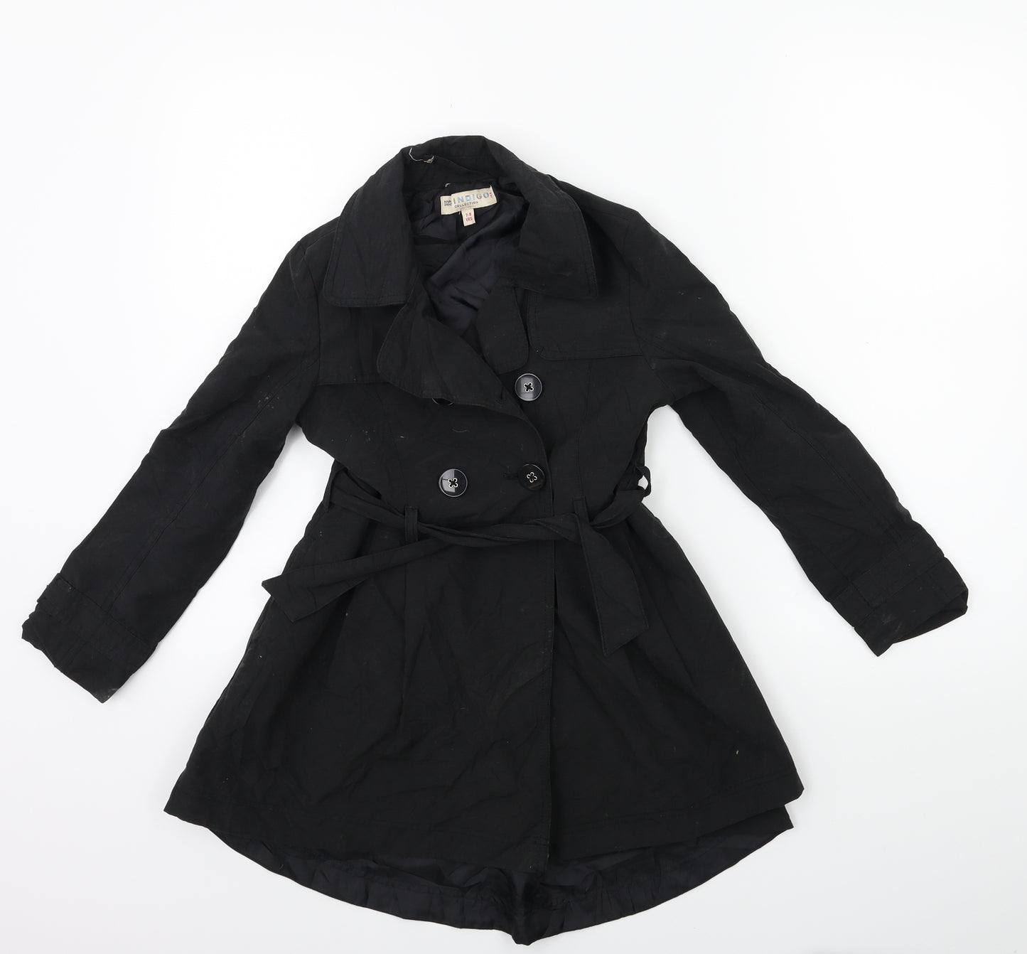 Marks and Spencer Girls Black   Trench Coat Coat Size 7-8 Years
