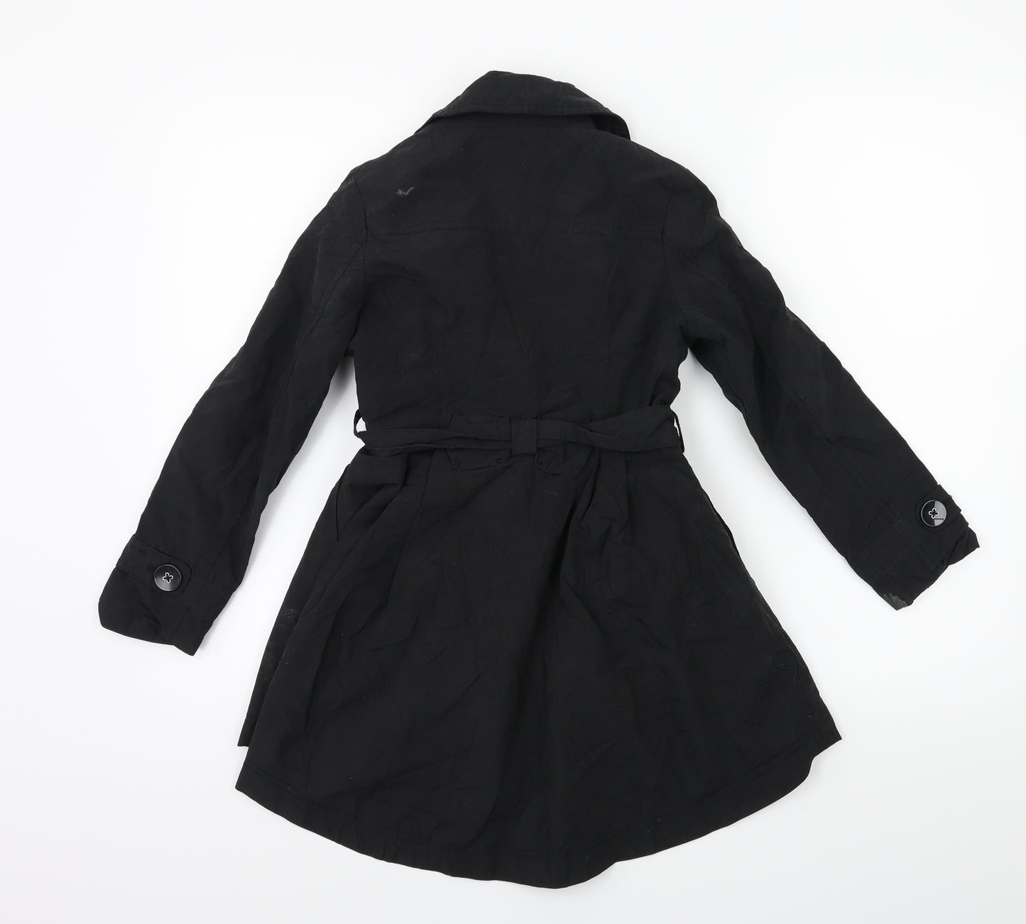 Marks and Spencer Girls Black   Trench Coat Coat Size 7-8 Years