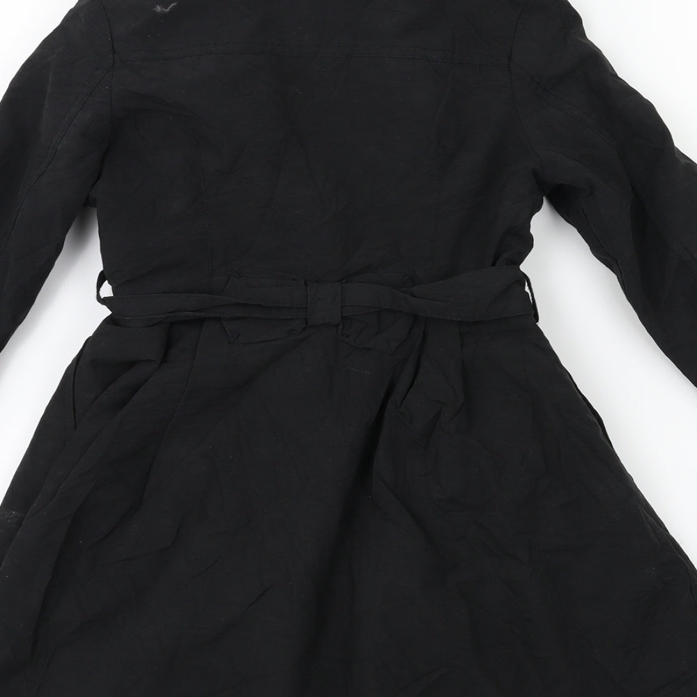 Marks and Spencer Girls Black   Trench Coat Coat Size 7-8 Years
