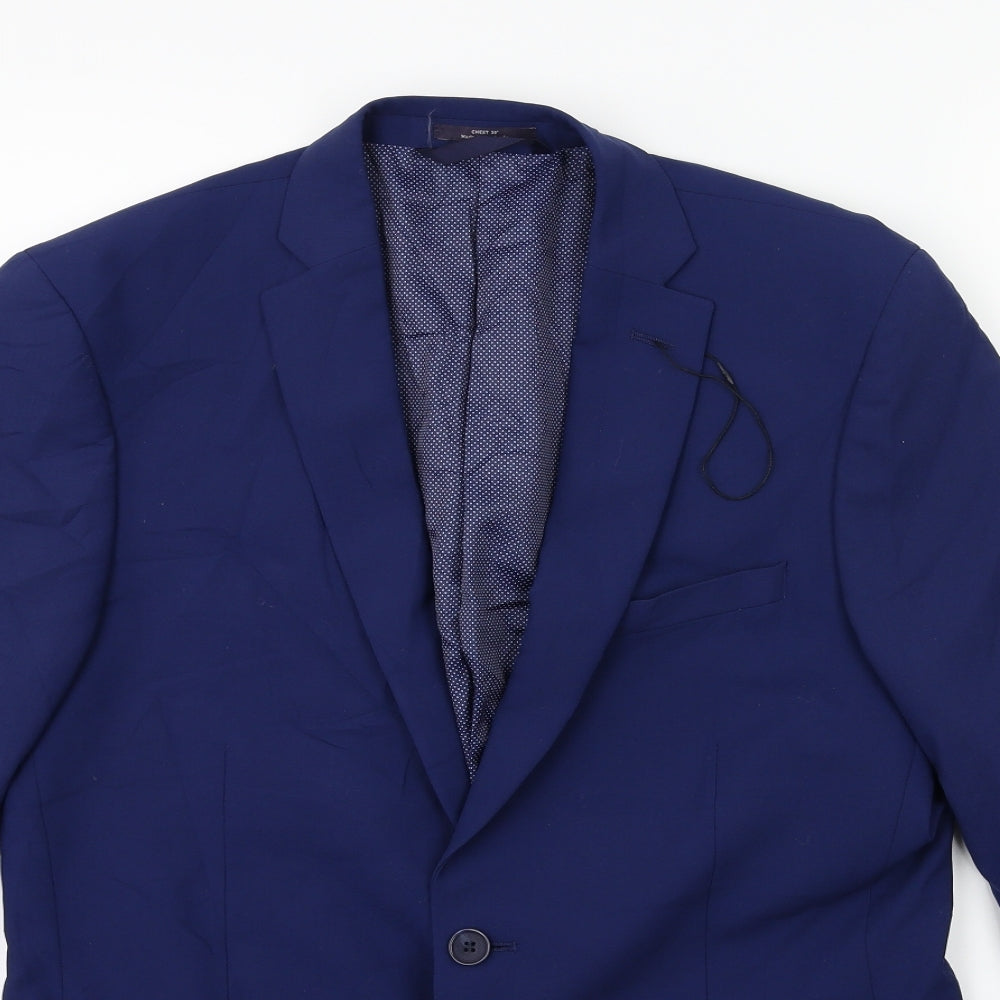 Marks and Spencer Mens Blue   Jacket Suit Jacket Size 38